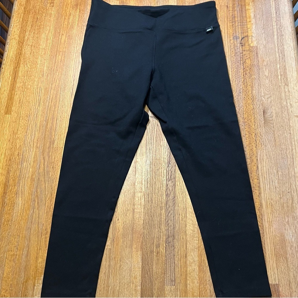 DKNY Women XL Black Sport Compression High Waist Yoga Workout Ankle Leggings